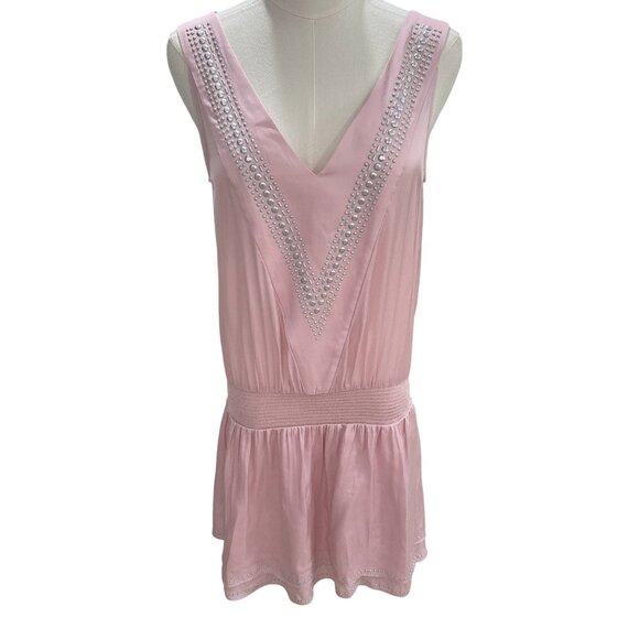 White House Black Market Pink Romper XS Coquette Summer Festival Resort Feminine - Picture 6 of 9